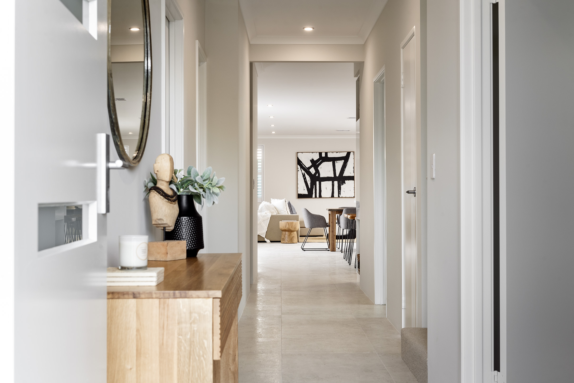 Como South Terrace Hallway, image used to showcase perth narrow lot home designs by Dale Alcock Homes